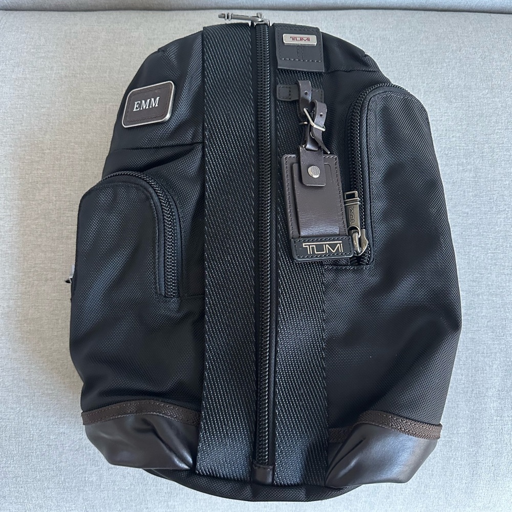 Tumi Black and Brown Backpack